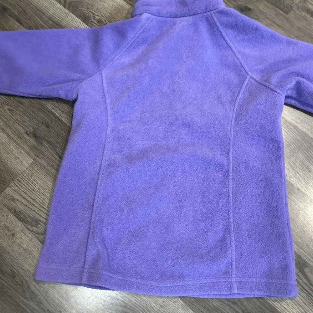 Size 14/16 Girls Purple Columbia Fleece 100%polyester Zip Up Jacket